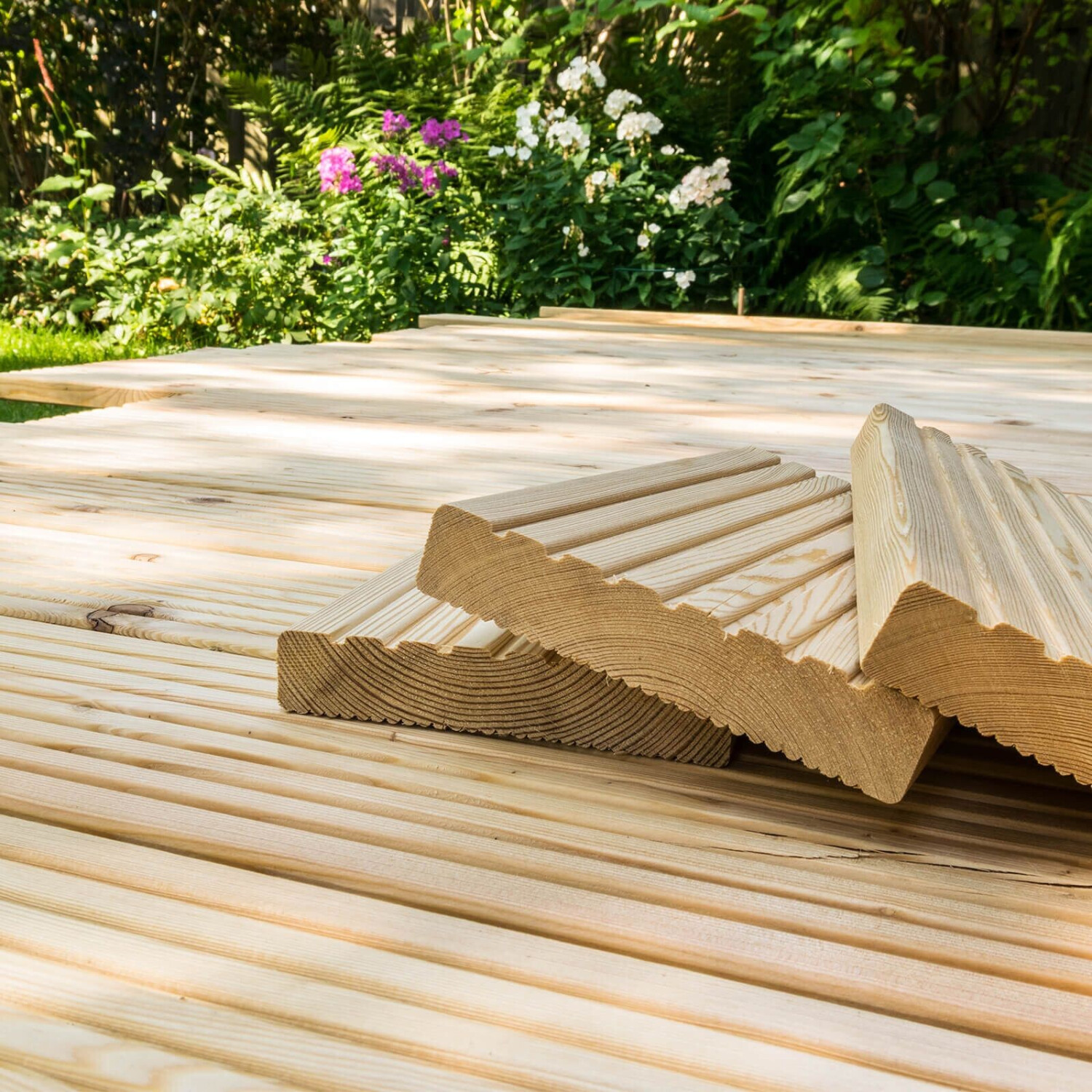 Terrassendielen Glatt 28 X 120 Mm Sibirische Lärche Holzterrasse