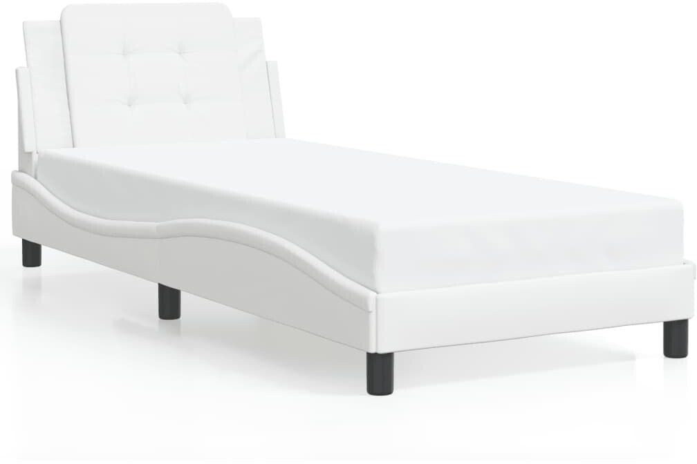 vidaXL Bed frame with LED 90x190cm artificial leather (3214076)