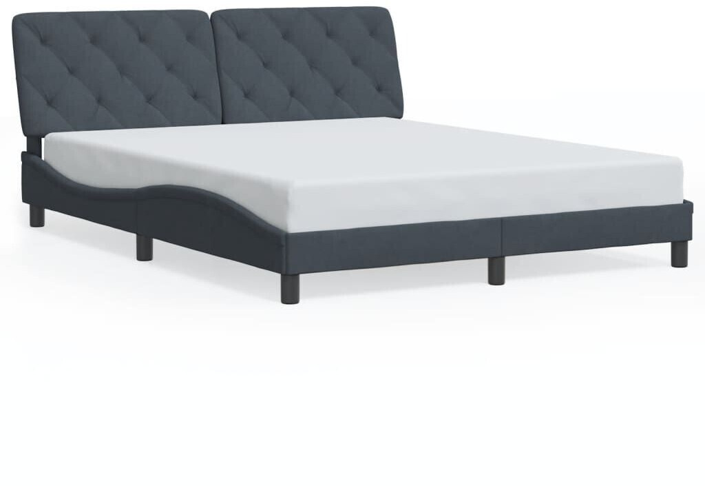 vidaXL Bed frame with LED lights 160x200cm velvet (3213862)