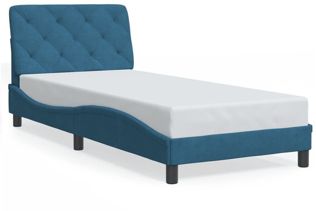 vidaXL Bed frame with LED lights 90x190cm velvet (3213829)