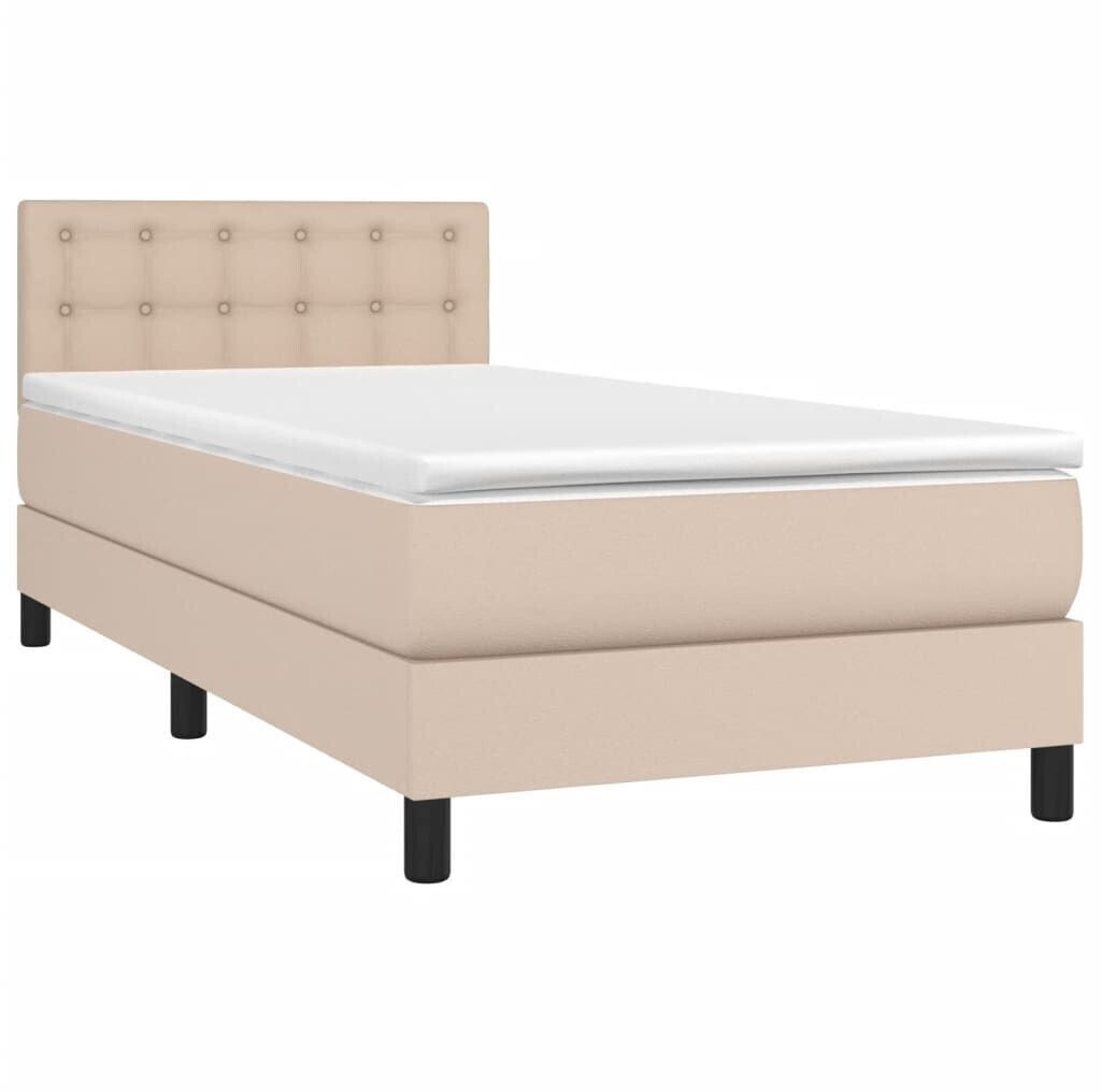 vidaXL Box spring bed with mattress & LED 100x200cm (3134212)