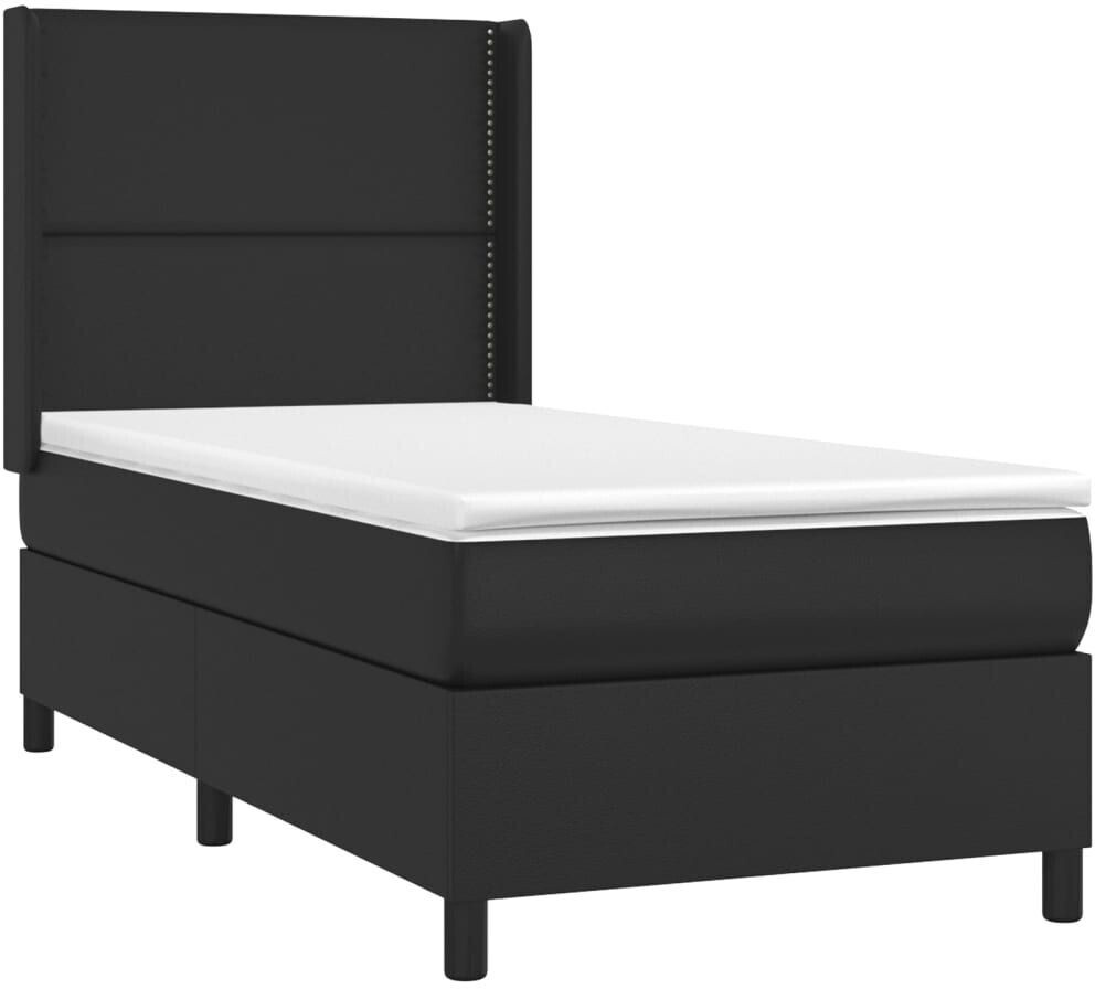vidaXL Box spring bed with mattress & LED 100x200cm artificial leather (3139307)