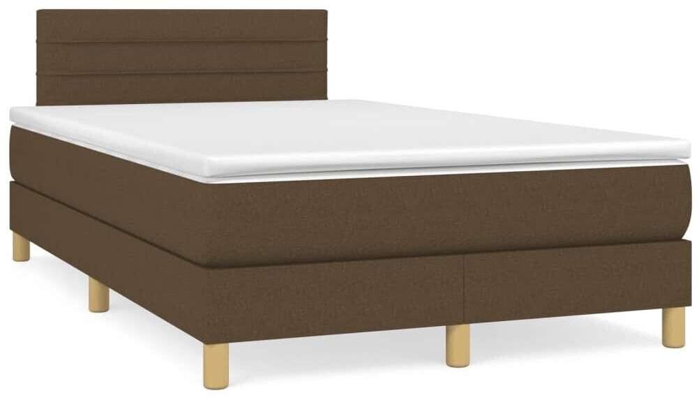 vidaXL Box spring bed with mattress & LED 100x200cm fabric (3133616)