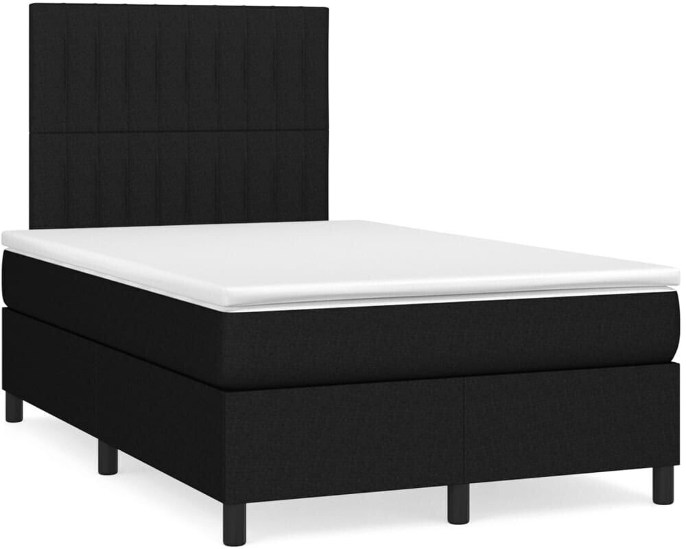 vidaXL Box spring bed with mattress & LED 120x190cm fabric (3270213)