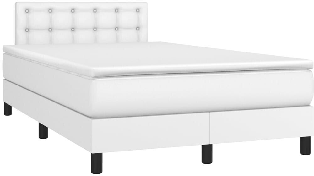 vidaXL Box spring bed with mattress & LED 120x200cm artificial leather (3134214)