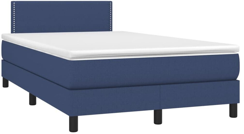 vidaXL Box spring bed with mattress & LED 120x200cm fabric (3133067)