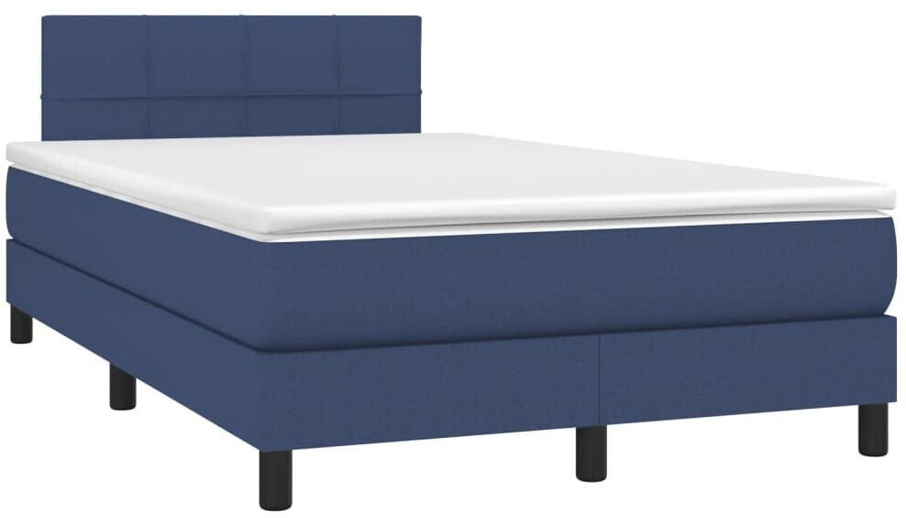 vidaXL Box spring bed with mattress & LED 120x200cm fabric (3133147)