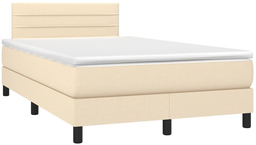 vidaXL Box spring bed with mattress & LED 120x200cm fabric (3133226)