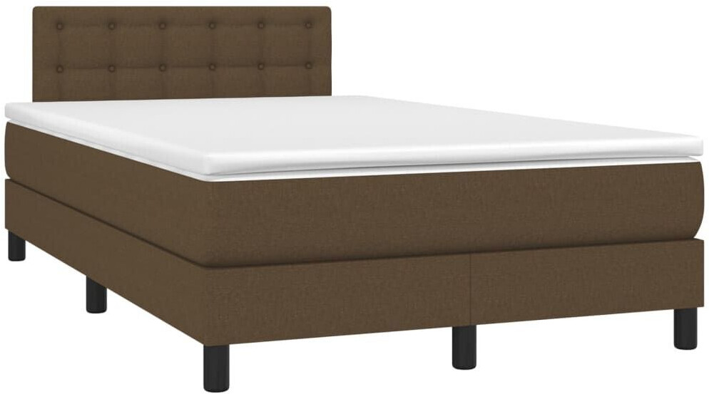 vidaXL Box spring bed with mattress & LED 120x200cm fabric (3133464)