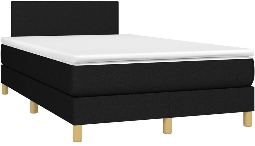 vidaXL Box spring bed with mattress & LED 120x200cm fabric (3133543)