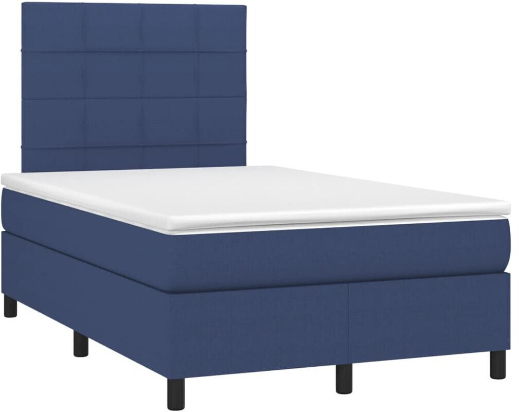 vidaXL Box spring bed with mattress & LED 120x200cm fabric (3134867)