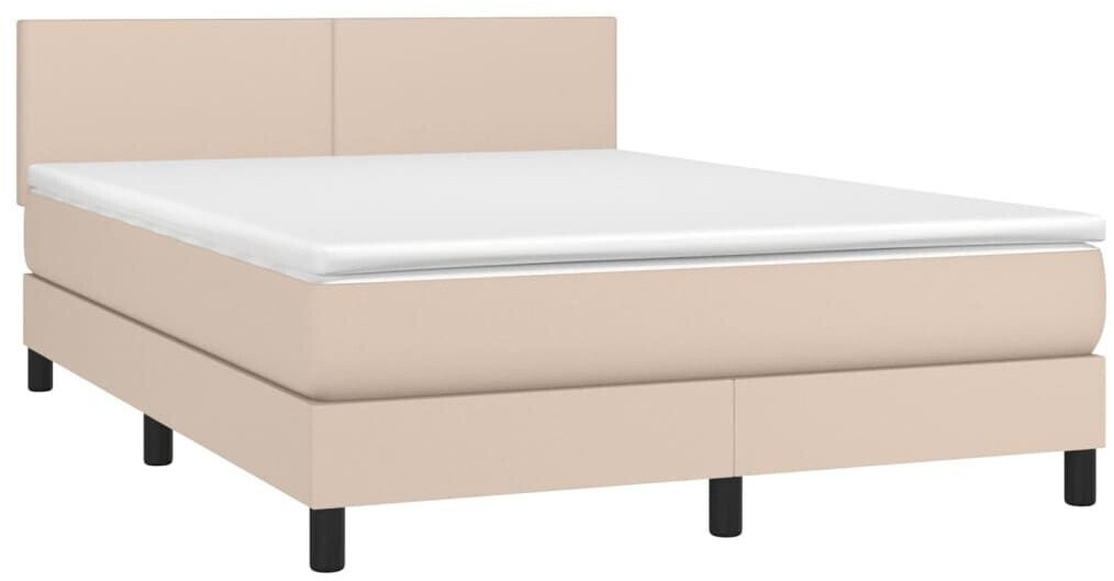 vidaXL Box spring bed with mattress & LED 140x200cm (3134110)