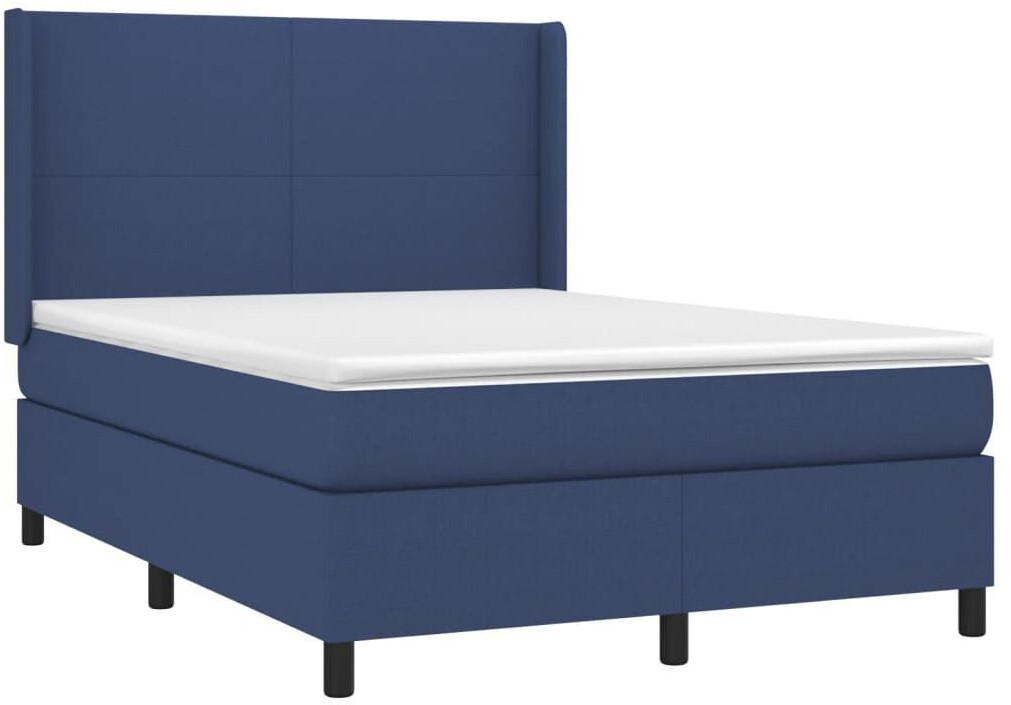 vidaXL Box spring bed with mattress & LED 140x200cm fabric (3138163)
