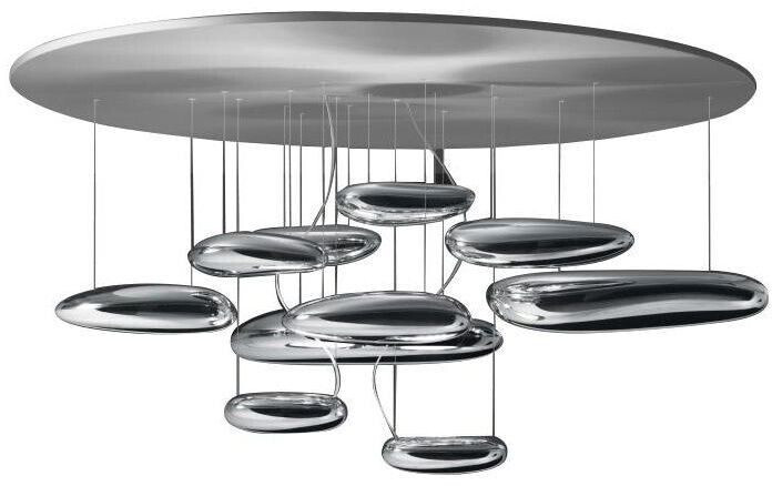 Artemide Mercury Soffitto LED ceiling light 62.2cm/Ø110cm/3000K/3094lm/CRI90 chrome/glossy