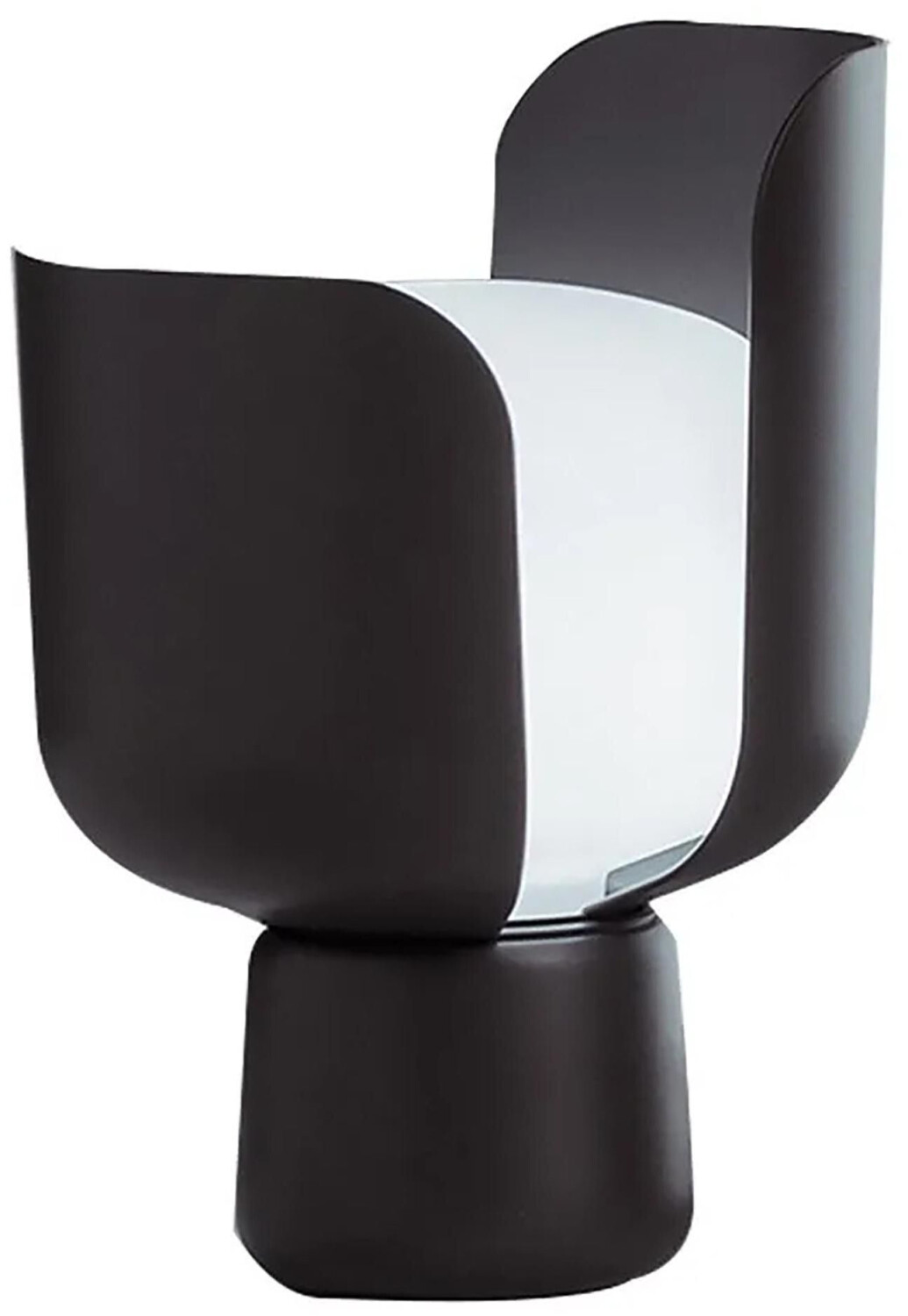FontanaArte Blom table lamp HxØ24x15cm transparent aluminum polycarbonate painted dark gray