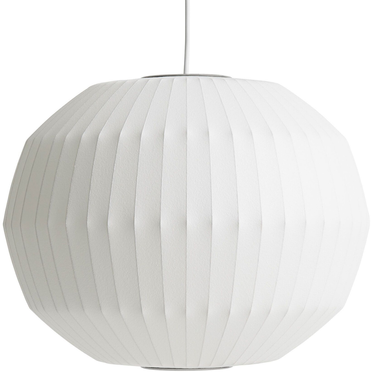 HAY Nelson Angled Sphere Bubble pendant light M off-white HxØ38.5x49.5cm/1x E27 socket 13W off-white