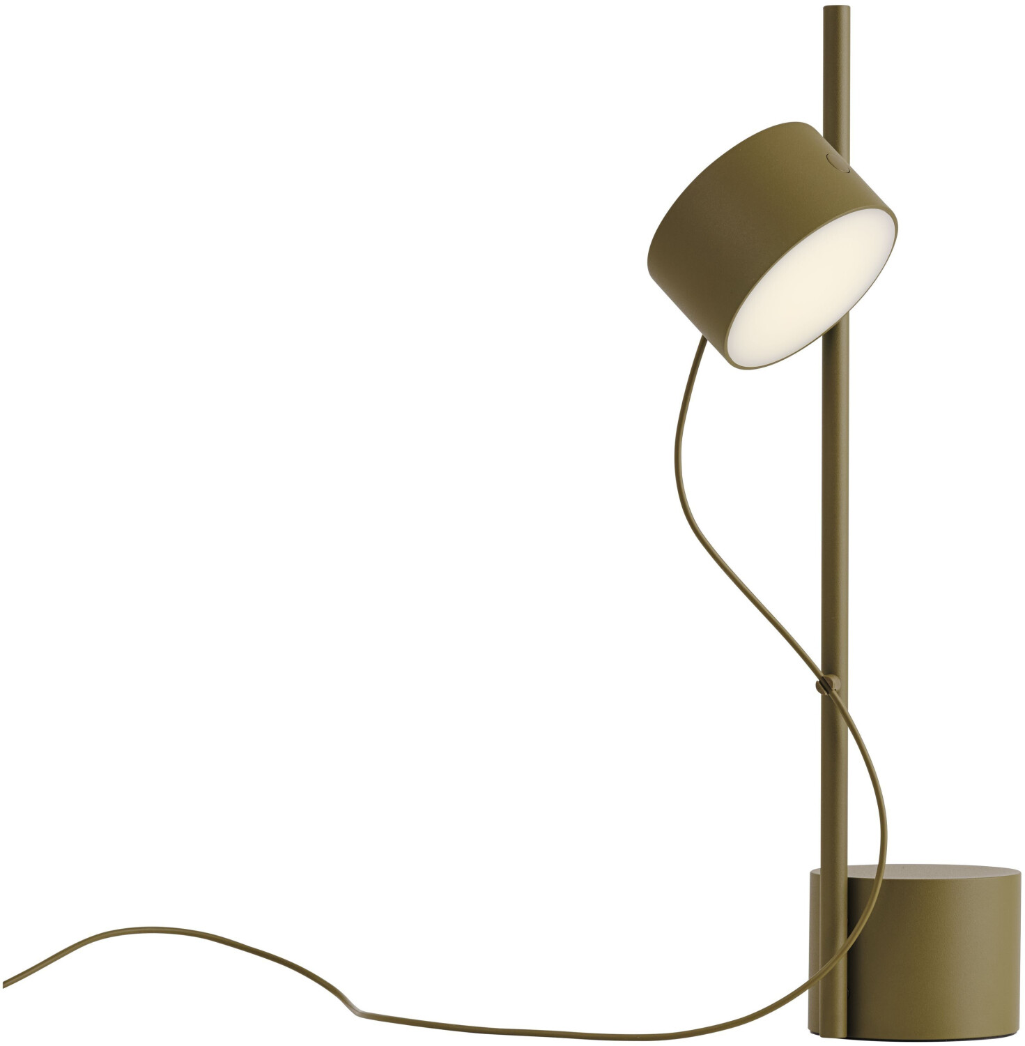 Muuto Post LED table lamp brown-green HxØ42.5x9.5cm /2700K/330 lm/CRI 90 brown-green