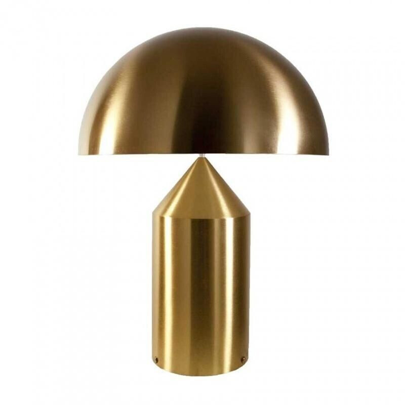 Oluce Atollo 233 table lamp inside white RAL9003 HxØ70x50cm/with dimmer/with E27 socket gold