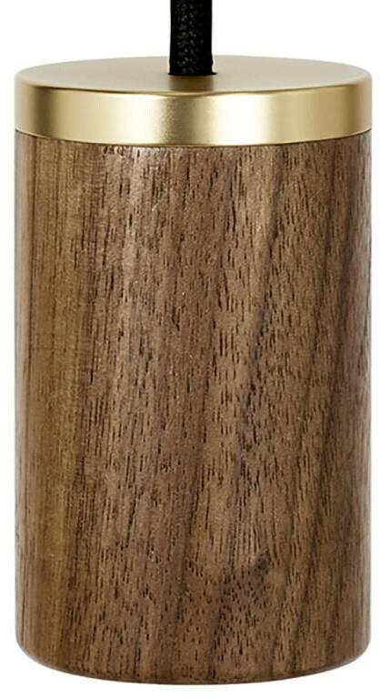 Tala Walnut Knuckle pendant light walnut/brass/black American Walnut H8cm/Ø 5cm/canopy black