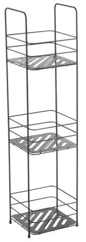 Spirella Regal schwarz Metall 16,5x15,5x63 cm