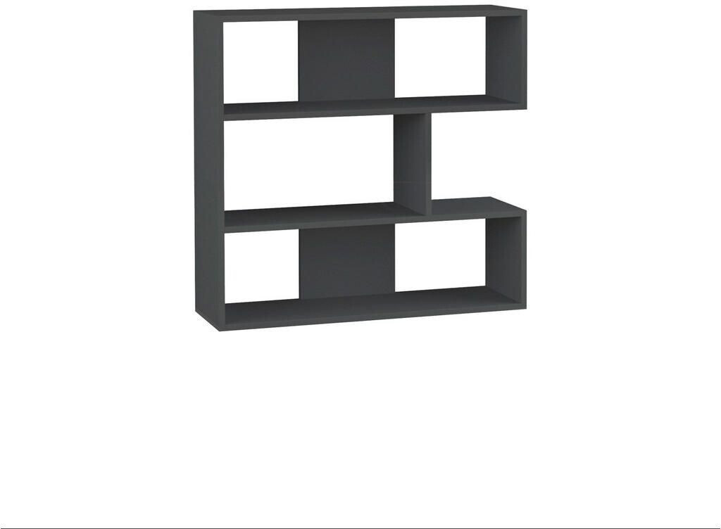 Livetastic Bücherwand Anthrazit 3 Fächer 94x89x30 cm