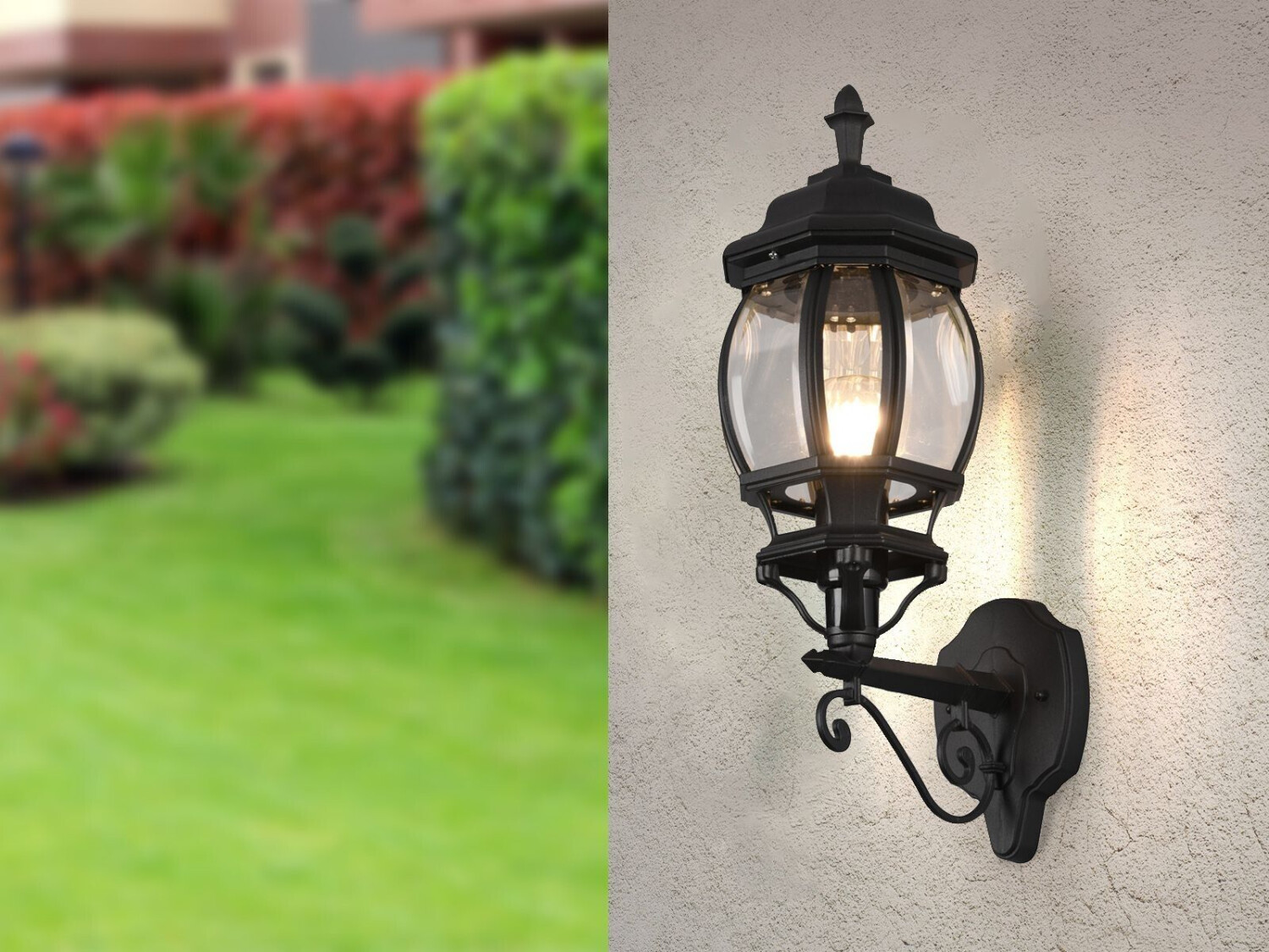 Trio ELVO outdoor wall lantern standing, H: 49cm