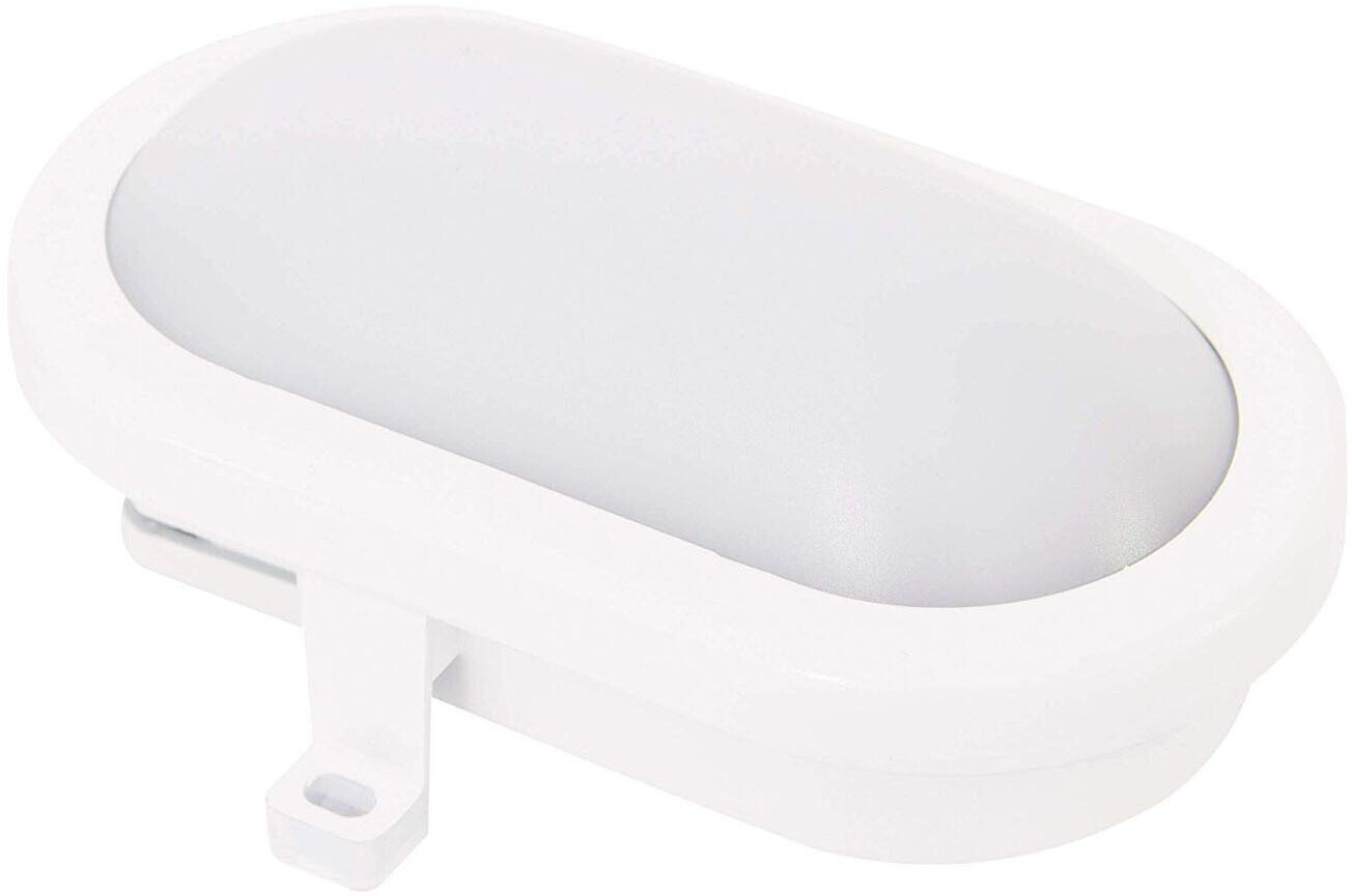 REV-Ritter LED wall light oval white with HF motion detector, outdoor light cellar lamp