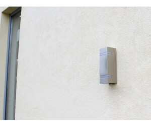 Lutec 2 Edelstahl Außenleuchten LED H. 25cm UP & Downlight Wandleuchte