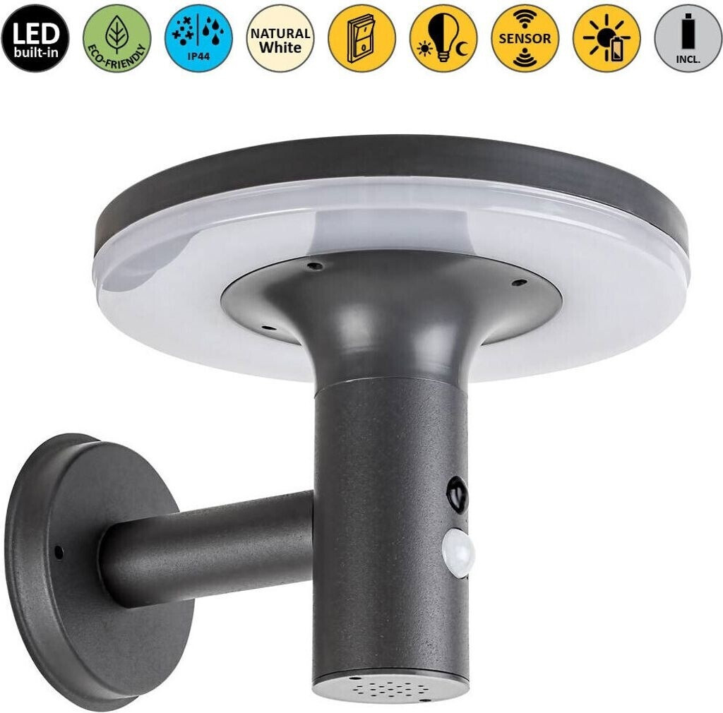 Rabalux 77030 - LED solar wall light LUTTO LED/1W/3.7V IP44 black