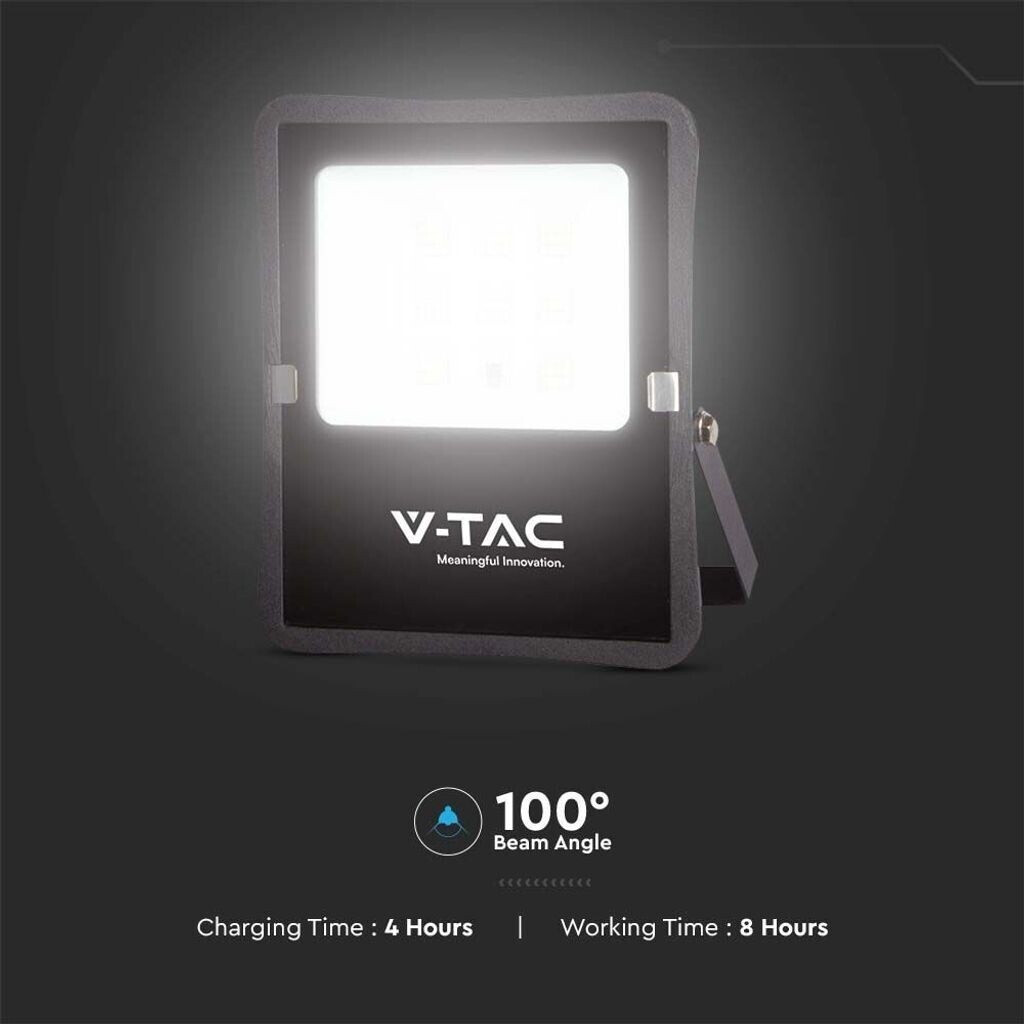 V-TAC LED solar spotlight for outdoor use LED/20W/3.2V 6400K IP65
