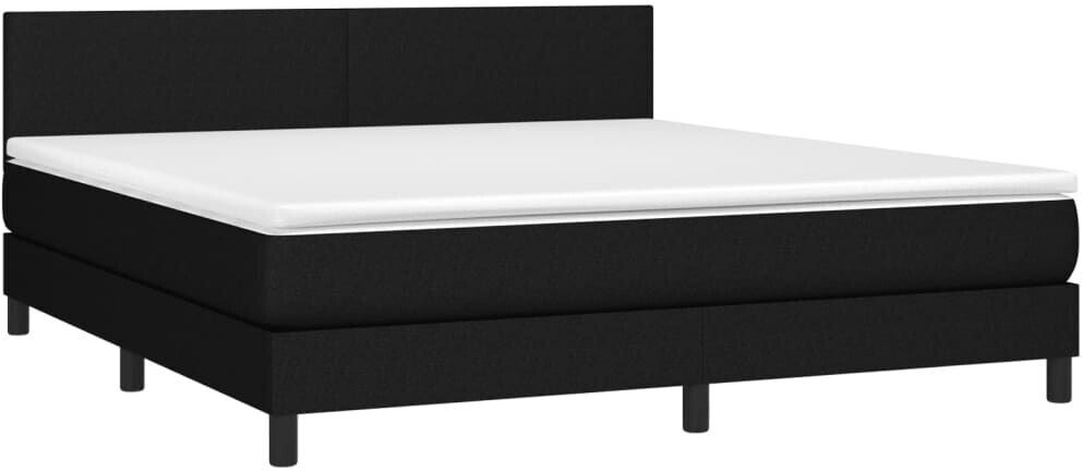 vidaXL Box spring bed with mattress & LED 180x200cm fabric (3133015)