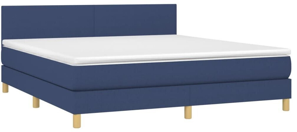 vidaXL Box spring bed with mattress & LED 180x200cm fabric (3133579)
