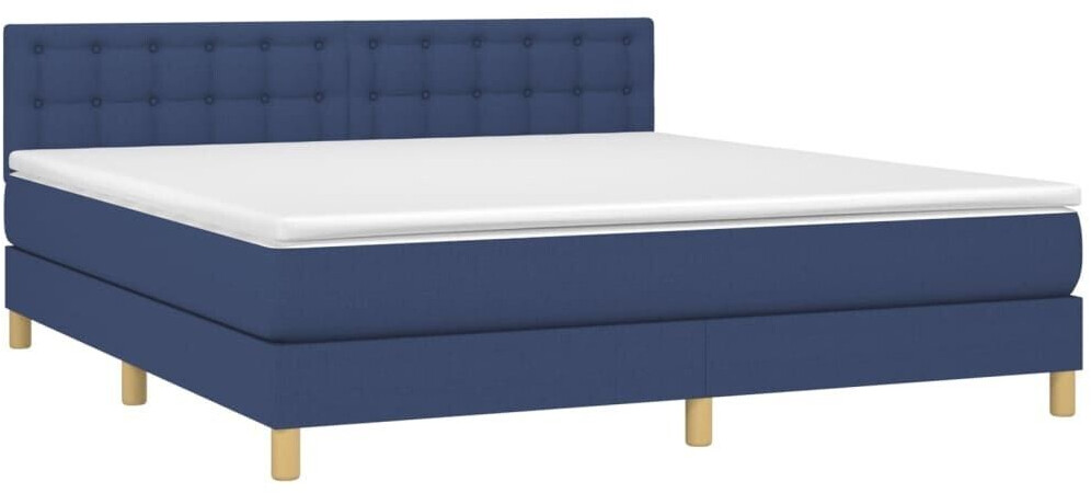 vidaXL Box spring bed with mattress & LED 180x200cm fabric (3134059)