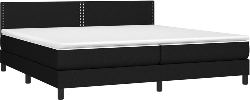 vidaXL Box spring bed with mattress & LED 200x200cm fabric (3133103)