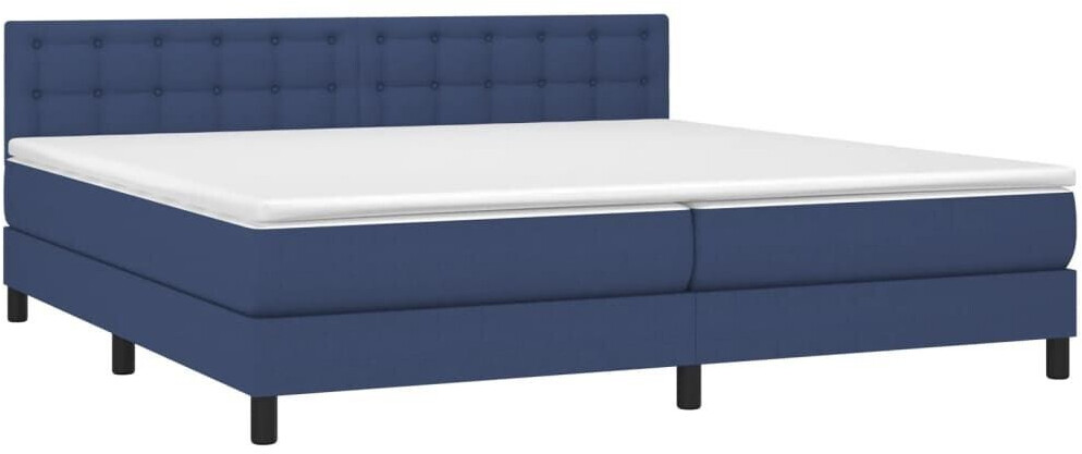 vidaXL Box spring bed with mattress & LED 200x200cm fabric (3133507)