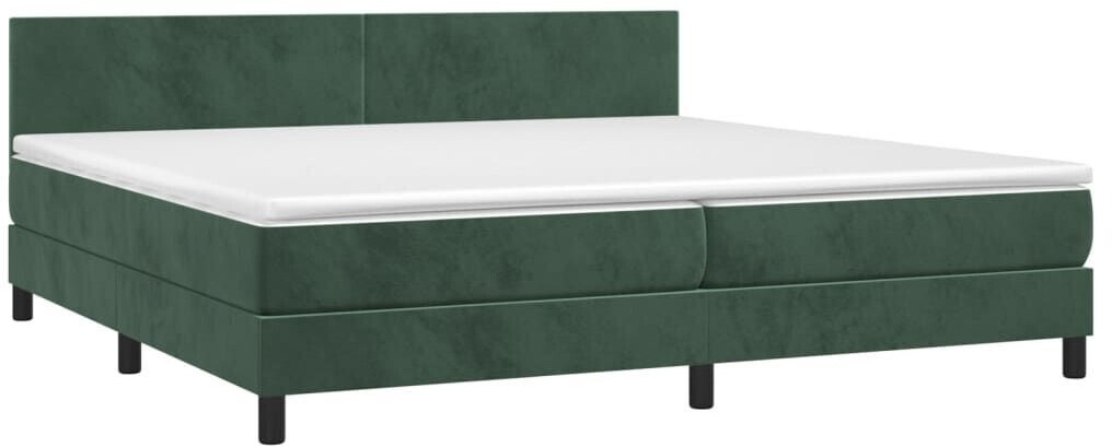 vidaXL Box spring bed with mattress & LED 200x200cm velvet (3134306)
