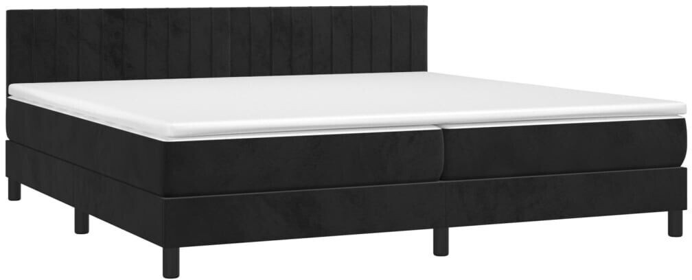 vidaXL Box spring bed with mattress & LED 200x200cm velvet (3134545)