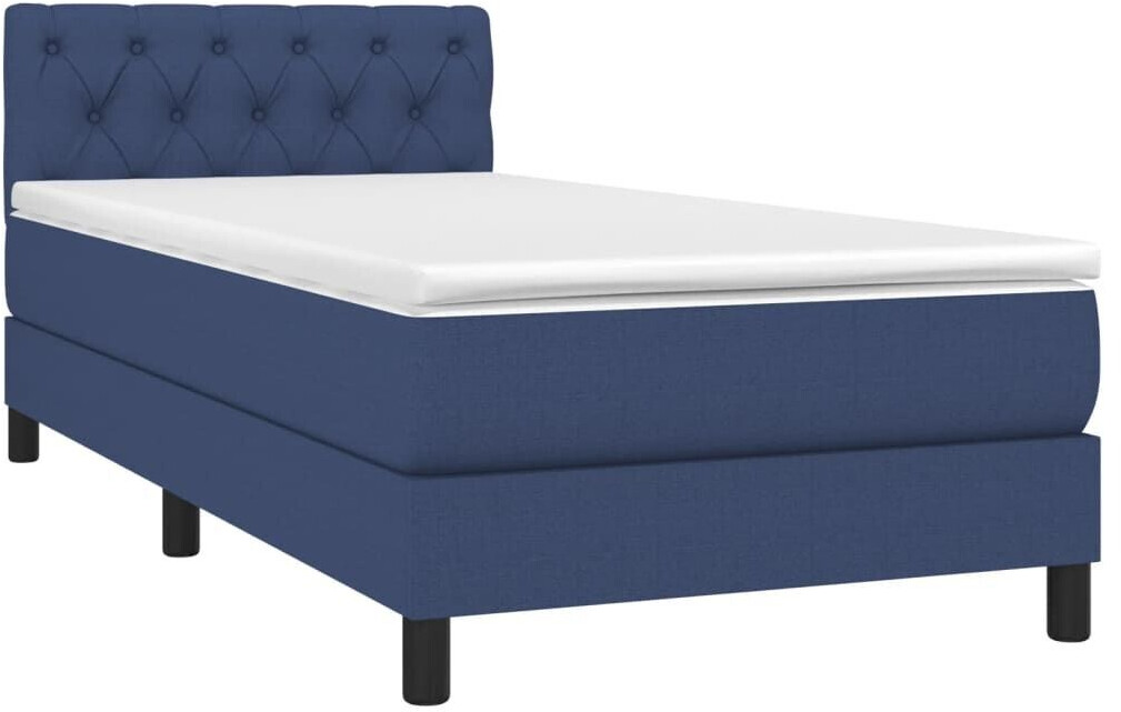 vidaXL Box spring bed with mattress & LED 80x200cm fabric (3133355)