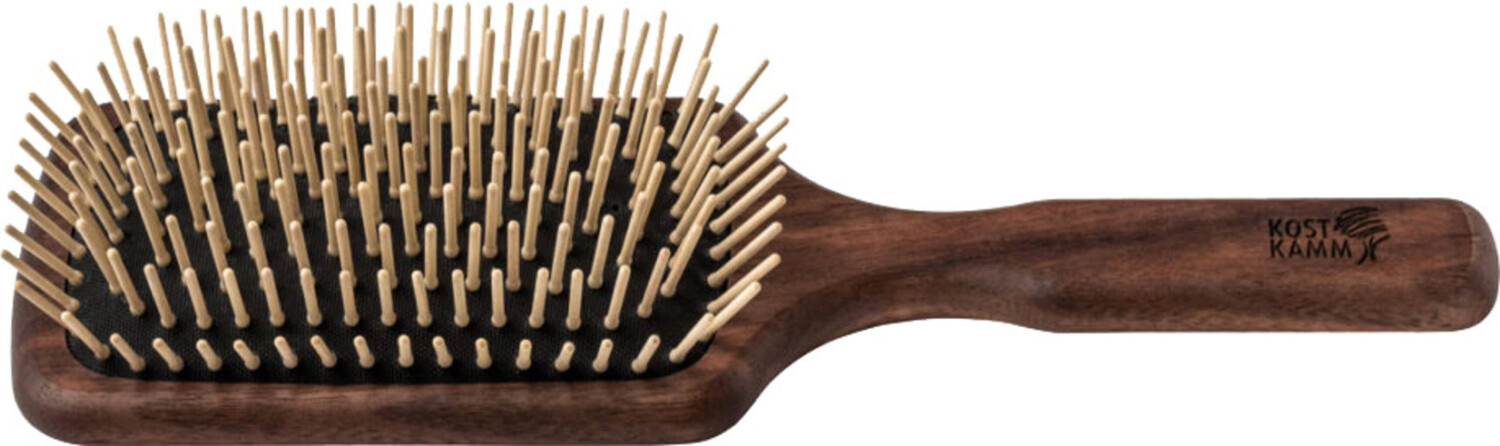 KostKamm Walnut paddle brush 9 rows