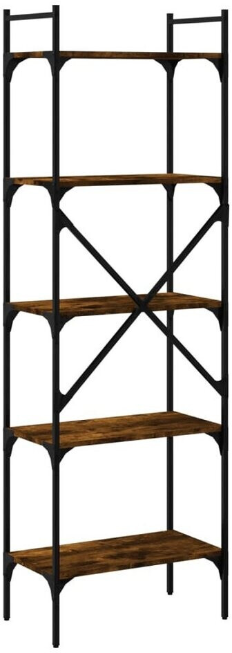 vidaXL Bücherregal 5 Fächer Räuchereiche 56x31,5x174 cm (833345)