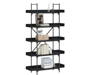 vidaXL Bücherregal 5 Böden Schwarz 100x33x180,5 cm (837697)