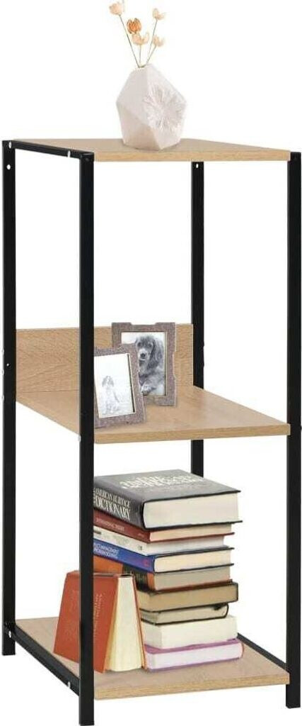 vidaXL Kleines Bücherregal Schwarz Eichefarben 33,5x39,6x79,7cm (288233)