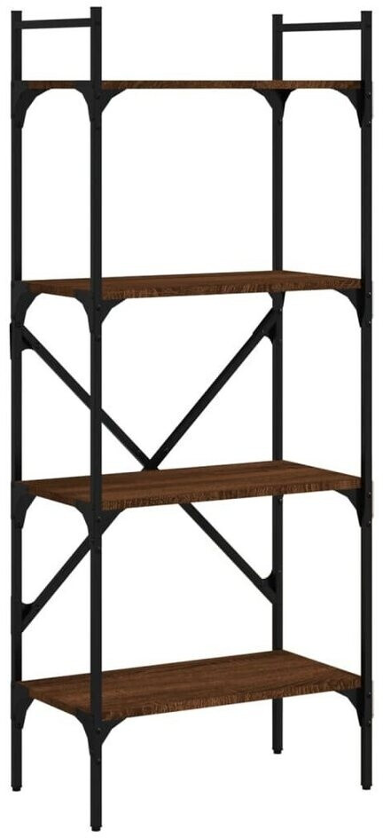 vidaXL Bücherregal 4 Fächer Braun Eiche 56x31,5x138,5 cm (833342)