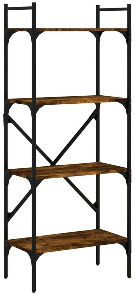 vidaXL Bücherregal 4 Fächer Räuchereiche 56x31,5x138,5cm (833340)