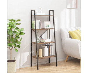 vidaXL Standregal 4 Böden Dunkelbraun und Schwarz 56x35x140 cm (336365)