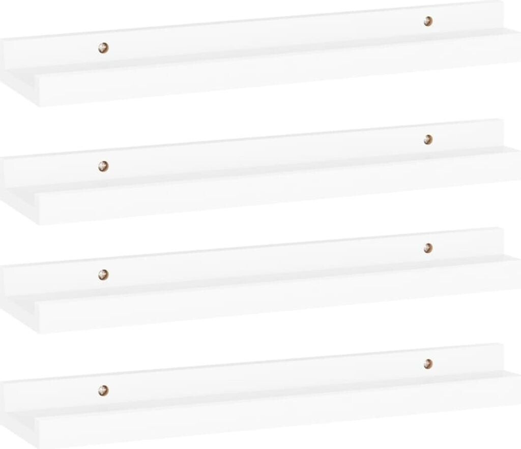 vidaXL Wandregale 4 Stk. Weiß 40x9x3 cm (326660)