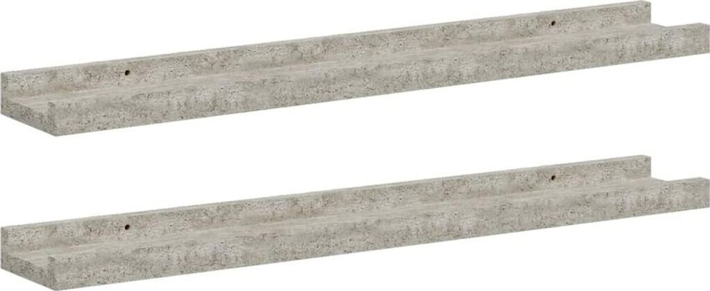 vidaXL Wandregale 2 Stk. Betongrau 60x9x3 cm (326700)