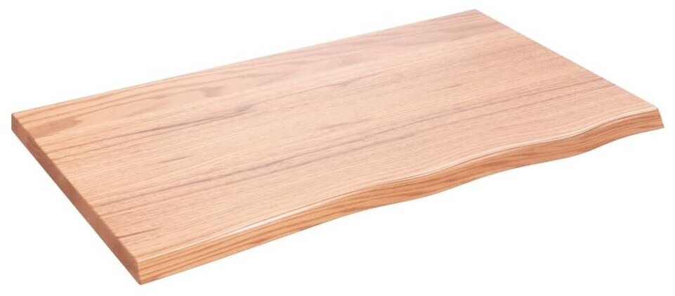 vidaXL Wandregal Hellbraun 100x60x(2-4) cm Massivholz Eiche Behandelt (363690)