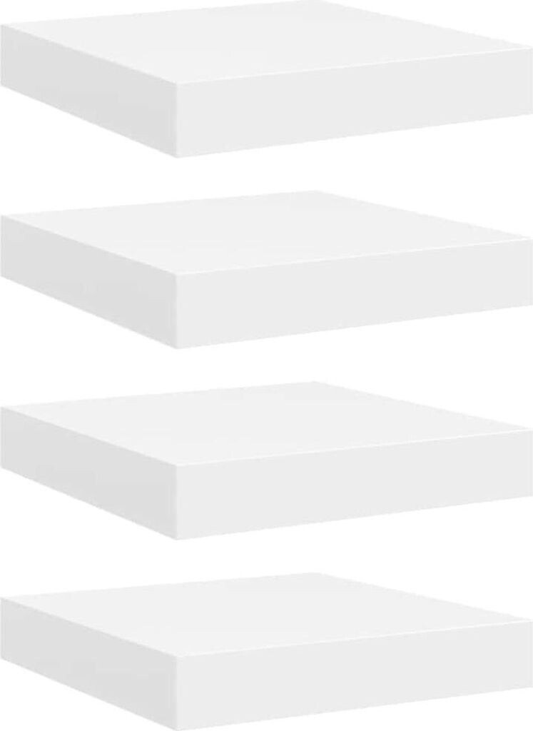 vidaXL Schweberegale 4 Stk. Weiß 23x23,5x3,8 cm MDF (323804)