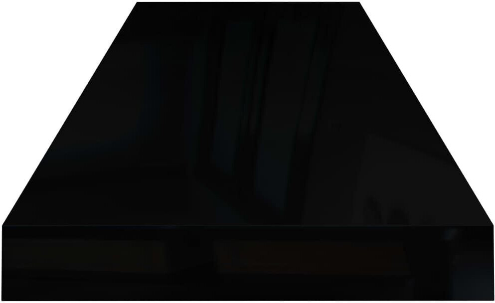 vidaXL Schweberegale 4 Stk. Hochglanz-Schwarz 80x23,5x3,8 cm MDF (323774)